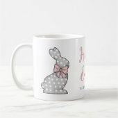 Mug Joli Lapin Rose Joyeuses Pâques (Gauche)