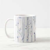 Mug Joli Lavande Blanc Flore Blancs Personnalisé (Gauche)