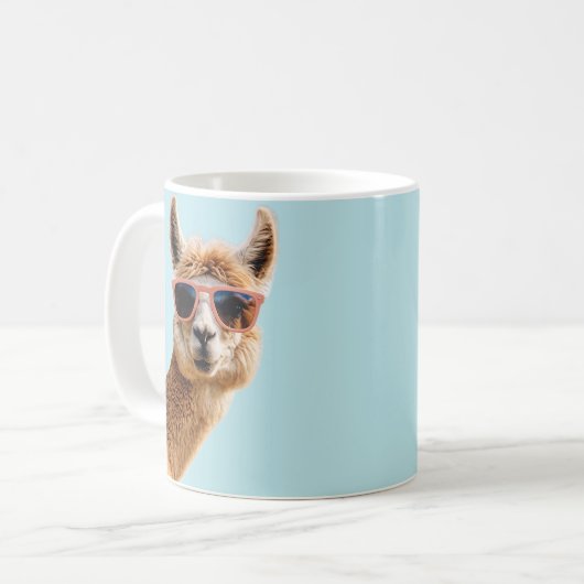 Mug Joli Lllama Avec Lunettes De Soleil Sur (Devant gauche)