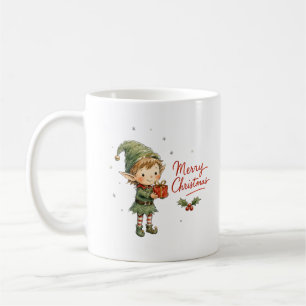 Mug Joli Lutin de Noël avec Boîte Cadeau