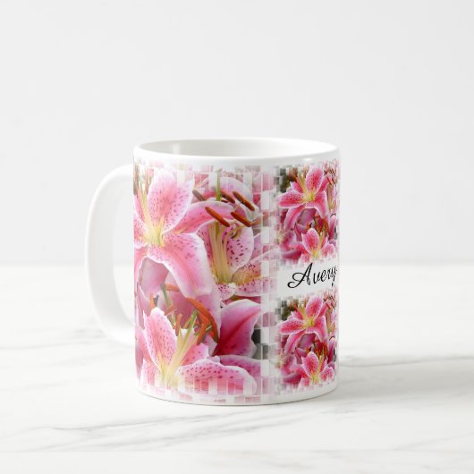 Mug Joli Lys Roses (Devant gauche)