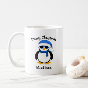 Mug Joli manchot cool Noël hiver Personnalisé
