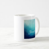 Mug Joli Mandala bleu Abstrait (Devant droit)