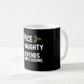 Mug Joli Méchant Dépend Qui Demande Noël (Devant droit)