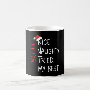 Mug Joli Méchant J'ai essayé ma liste de Noël de Santa