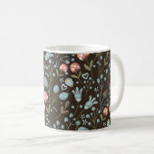 Mug Joli modèle floral fille bleu (Devant droit)