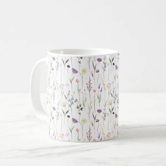 Mug Joli modèle floral Fleur sauvage (Devant gauche)