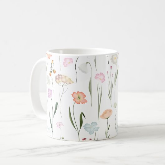 Mug Joli modèle floral Fleur sauvage (Devant gauche)
