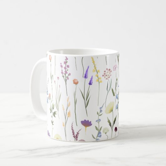 Mug Joli modèle floral Fleur sauvage (Devant gauche)