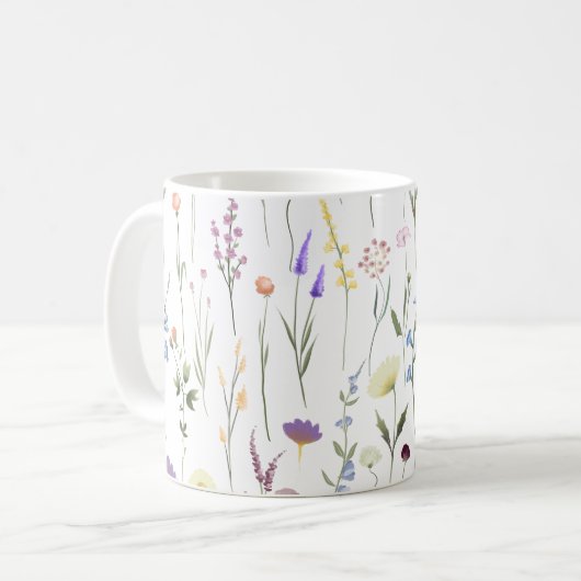 Mug Joli modèle floral Fleur sauvage (Devant gauche)
