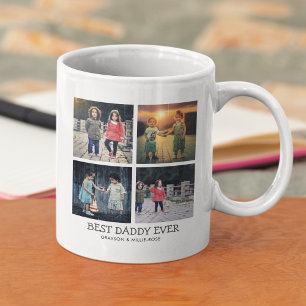 Mug Joli Moderne Meilleur Papa Jamais Collage Photo