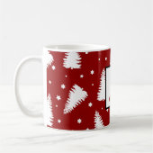 Mug Joli monogramme Arbres de Noël (Gauche)