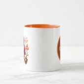 Mug Joli monogramme de chouette saisonnier d'automne (Centre)
