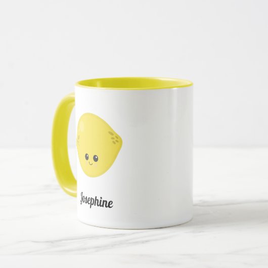 Mug Joli monogramme de citron (Devant gauche)