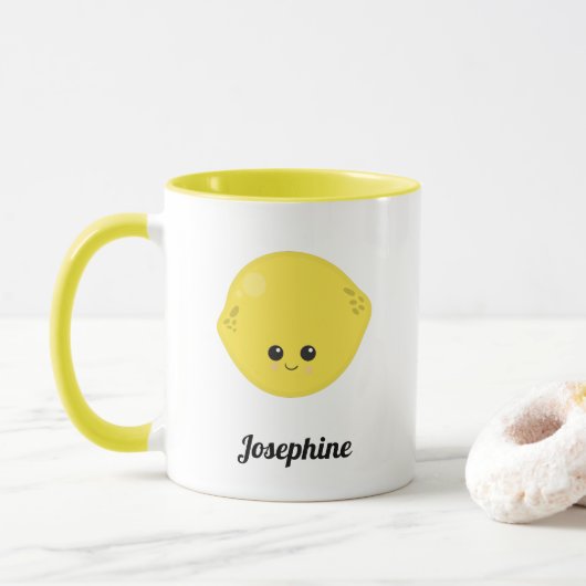 Mug Joli monogramme de citron (Avec donut)