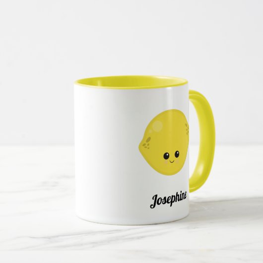 Mug Joli monogramme de citron (Devant droit)