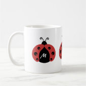 Mug Joli monogramme de coccinelle tendance (Gauche)