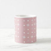 Mug Joli monogramme de nom de flocons de neige Noël (Centre)
