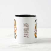 Mug Joli monogramme dessin citrouille rétro (Centre)