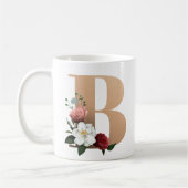 Mug Joli Monogramme Floral B, (Gauche)