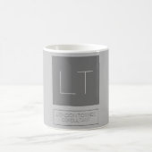 Mug Joli Monogramme gris clair chic (Centre)