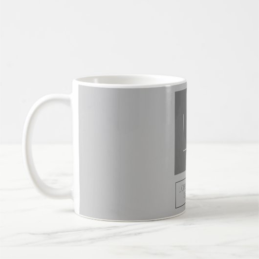 Mug Joli Monogramme gris clair chic (Gauche)