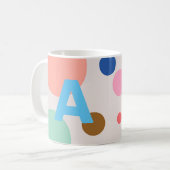 Mug Joli Monogramme Polka moderne point (Devant gauche)