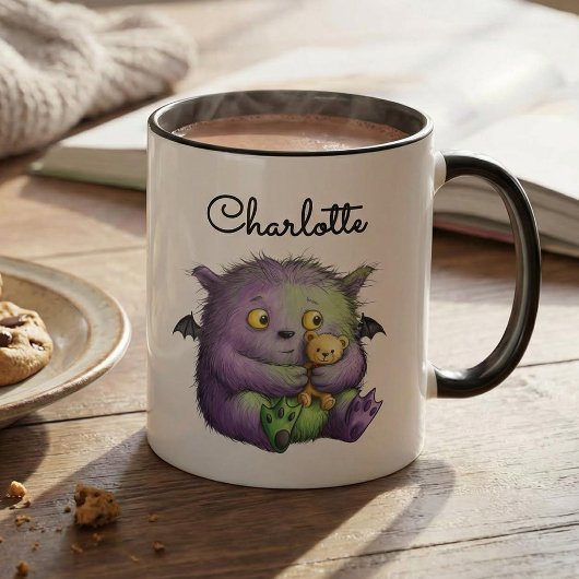 Mug Joli Monstre Buddies Violet Vert Fluffy