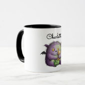 Mug Joli Monstre Buddies Violet Vert Fluffy (Devant gauche)