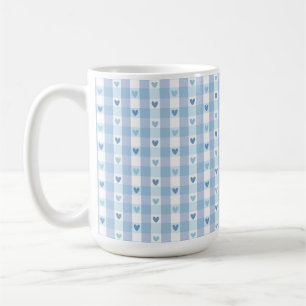 Mug Joli motif amour à carreaux pastel