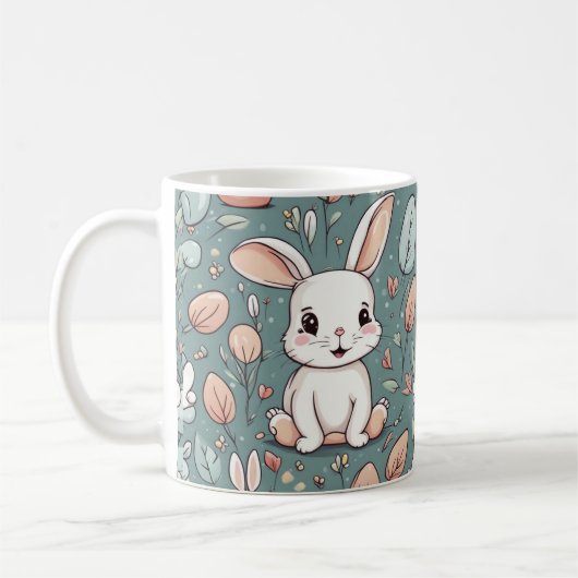 Mug Joli motif blanc lapin (Gauche)