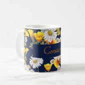 Mug Joli Motif Chamomile & Poppies Personnalisé (Devant gauche)