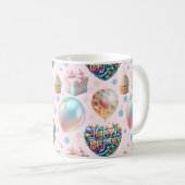 Mug Joli motif d'anniversaire pastel (Devant droit)