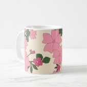 Mug Joli motif de fleurs roses (Devant gauche)