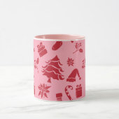 Mug Joli Motif de Noël rose rouge rose (Centre)