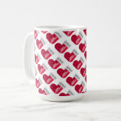 Mug Joli Motif de Noël rouge et blanc (Devant gauche)