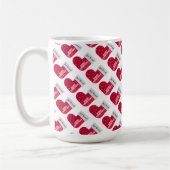 Mug Joli Motif de Noël rouge et blanc (Gauche)