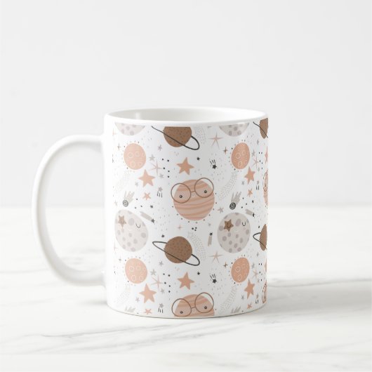 Mug Joli Motif Doodle Planet (Gauche)
