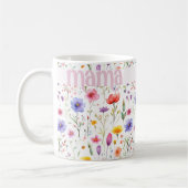 Mug Joli Motif Fleur sauvage de couleur rose Mama (Gauche)