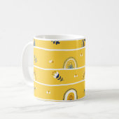 Mug Joli Motif fleuri jaune arc-en-ciel (Devant gauche)