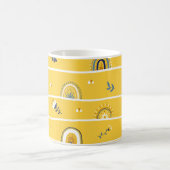 Mug Joli Motif fleuri jaune arc-en-ciel (Centre)