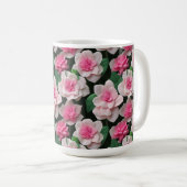 Mug Joli motif fleuri rose boho (Devant droit)