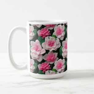 Mug Joli motif fleuri rose boho