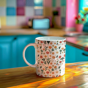 Mug Joli motif floral coloré