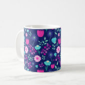 Mug Joli motif floral de fond (Devant gauche)
