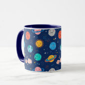 Mug Joli Motif Planète Souriante (Devant gauche)