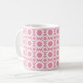 Mug Joli Motif rose et blanc étoile (Devant gauche)