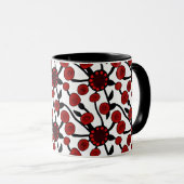 Mug Joli Motif rouge, noir et blanc (Devant droit)
