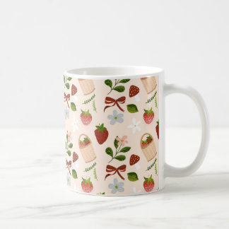 Mug Joli motif sans couture de cottage aux fraises mig