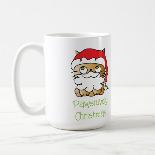 Mug Joli Noël Cartoon Chat Drôle Drôle Dire (Gauche)